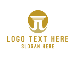 Temple - Sun Pillar Column logo design