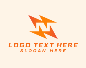 Express Delivery Letter N logo design