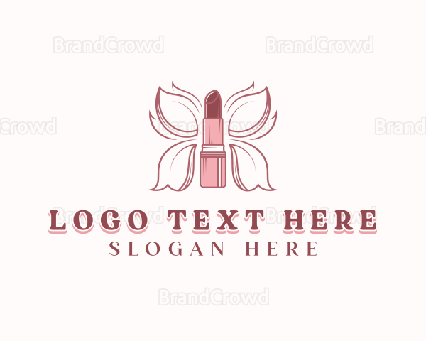 Lipstick Makeup Salon Logo