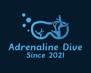 Coral Diving Goggles logo design