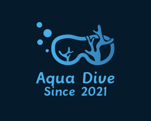 Coral Diving Goggles logo design