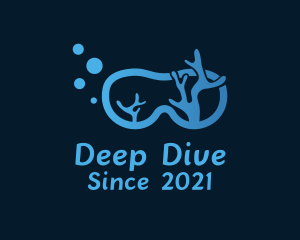 Coral Diving Goggles logo design