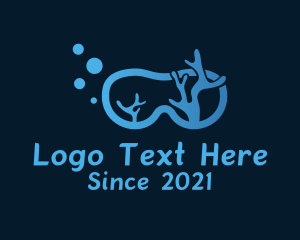 Coral Diving Goggles Logo