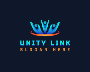 People Unity Hand logo design