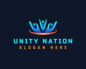 People Unity Hand logo design