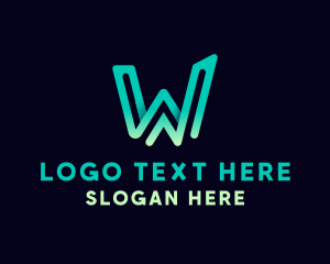 Online Game - Modern Gamer Letter W logo design