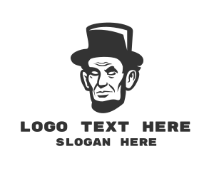 Monochromatic - Monochromatic Lincoln Head logo design