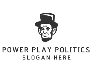 Politics - Monochromatic Lincoln Head logo design