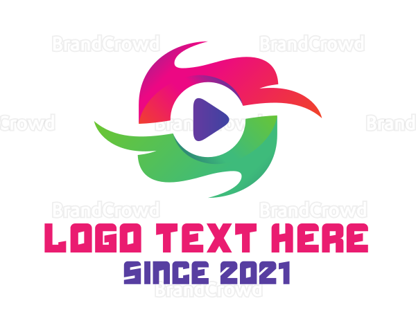 Colorful Media Button Logo