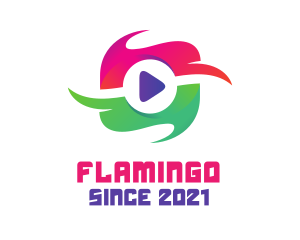 Play - Colorful Media Button logo design