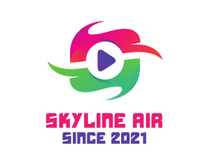 Player - Colorful Media Button logo design