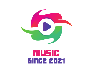 App - Colorful Media Button logo design