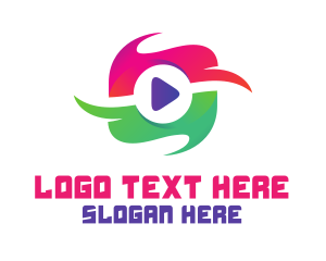 Colorful Media Button Logo