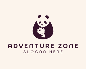 Wildlife Panda Baby logo design