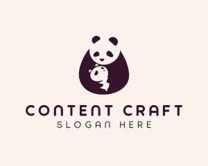 Wildlife Panda Baby logo design