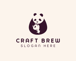 Wildlife Panda Baby logo design