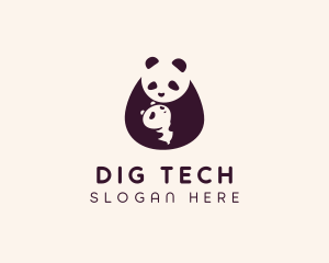 Wildlife Panda Baby logo design