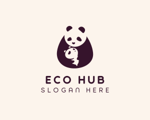 Wildlife Panda Baby logo design