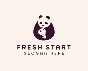 Young - Wildlife Panda Baby logo design