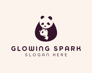 Wildlife Panda Baby logo design