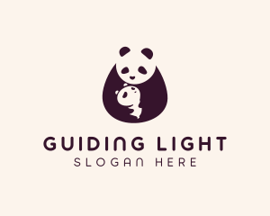 Wildlife Panda Baby logo design