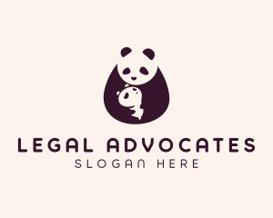 Wildlife Panda Baby logo design