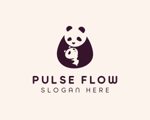 Wildlife Panda Baby logo design