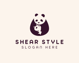 Wildlife Panda Baby logo design