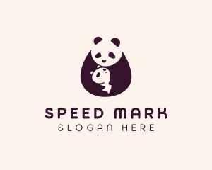 Wildlife Panda Baby logo design