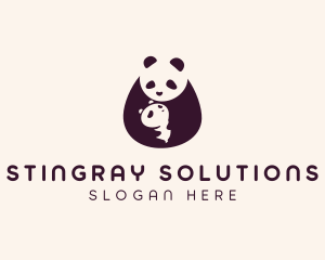 Wildlife Panda Baby logo design