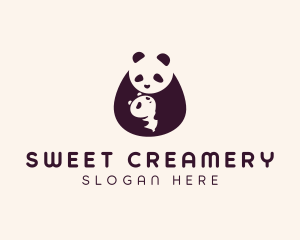 Wildlife Panda Baby logo design