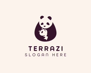 Wildlife Panda Baby logo design