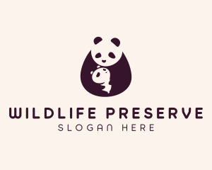 Wildlife Panda Baby logo design