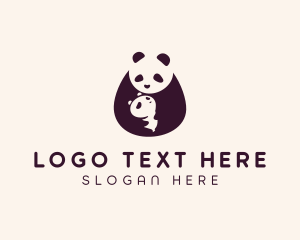 Wildlife Panda Baby logo design