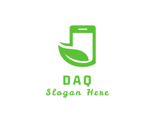 Eco Leaf Phone logo design