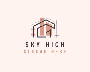 Scaffolding - Residential House Architecture logo design