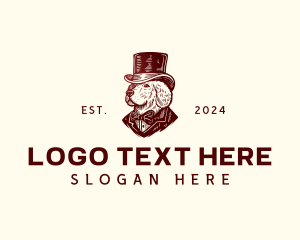 Suit - Dapper Dog Top Hat logo design