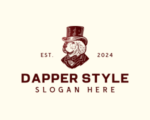 Dapper Dog Top Hat logo design