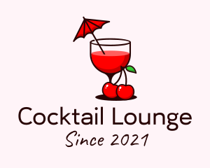 Cherry Cocktail Drink logo design