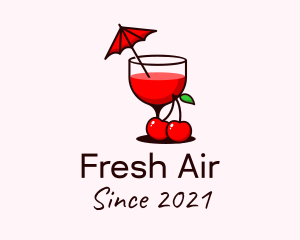 Cherry Cocktail Drink logo design