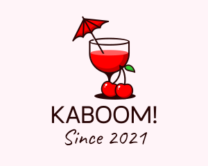 Cooler - Cherry Cocktail Drink logo design