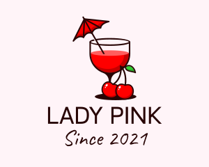 Juice Stand - Cherry Cocktail Drink logo design