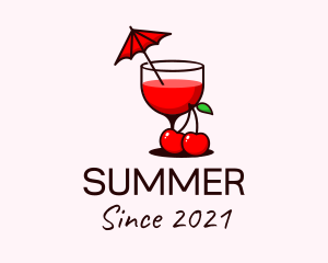 Cherry Cocktail Drink logo design