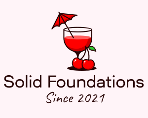 Juice Stand - Cherry Cocktail Drink logo design