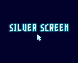 Game Streaming - Glowing Neon Cursor logo design