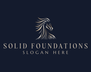 High End - Luxury Pony Horse logo design