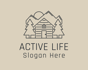 Mountain Cabin Campsite Logo