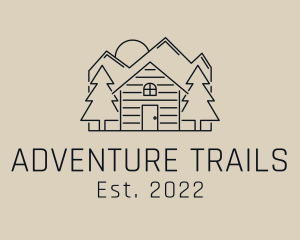 Mountain Cabin Campsite logo design