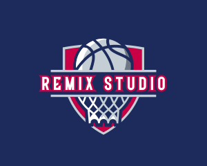 Basketball Hoop Varsity logo design