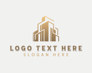 Contractor - Tower Skyscraper Building logo design